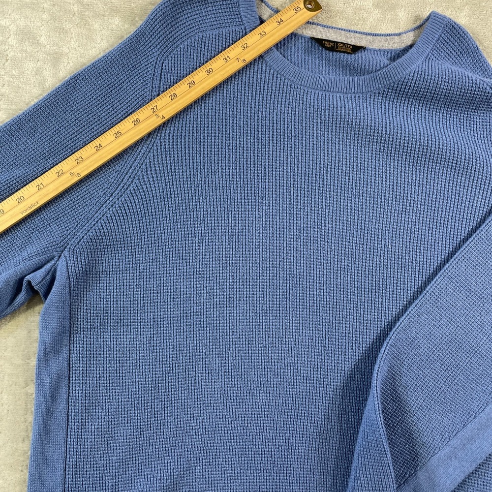 Rhone Walden Waffle Sweater Mens XXL Blue Wool Cashmere Soft Preppy Casual - Picture 6 of 11